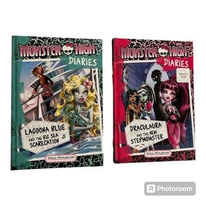 Monster High Hardcover Diaries Books Draculaura and Lagoona Blue